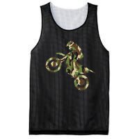 Motocross Dirt Bike Racing Camo Camouflage Mesh Reversible Basketball Jersey Tank