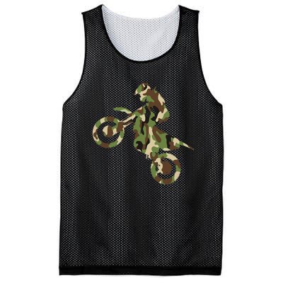 Motocross Dirt Bike Racing Camo Camouflage Mesh Reversible Basketball Jersey Tank