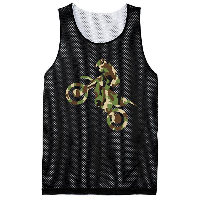 Motocross Dirt Bike Racing Camo Camouflage Mesh Reversible Basketball Jersey Tank