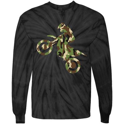 Motocross Dirt Bike Racing Camo Camouflage Tie-Dye Long Sleeve Shirt