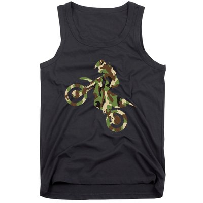 Motocross Dirt Bike Racing Camo Camouflage Tank Top