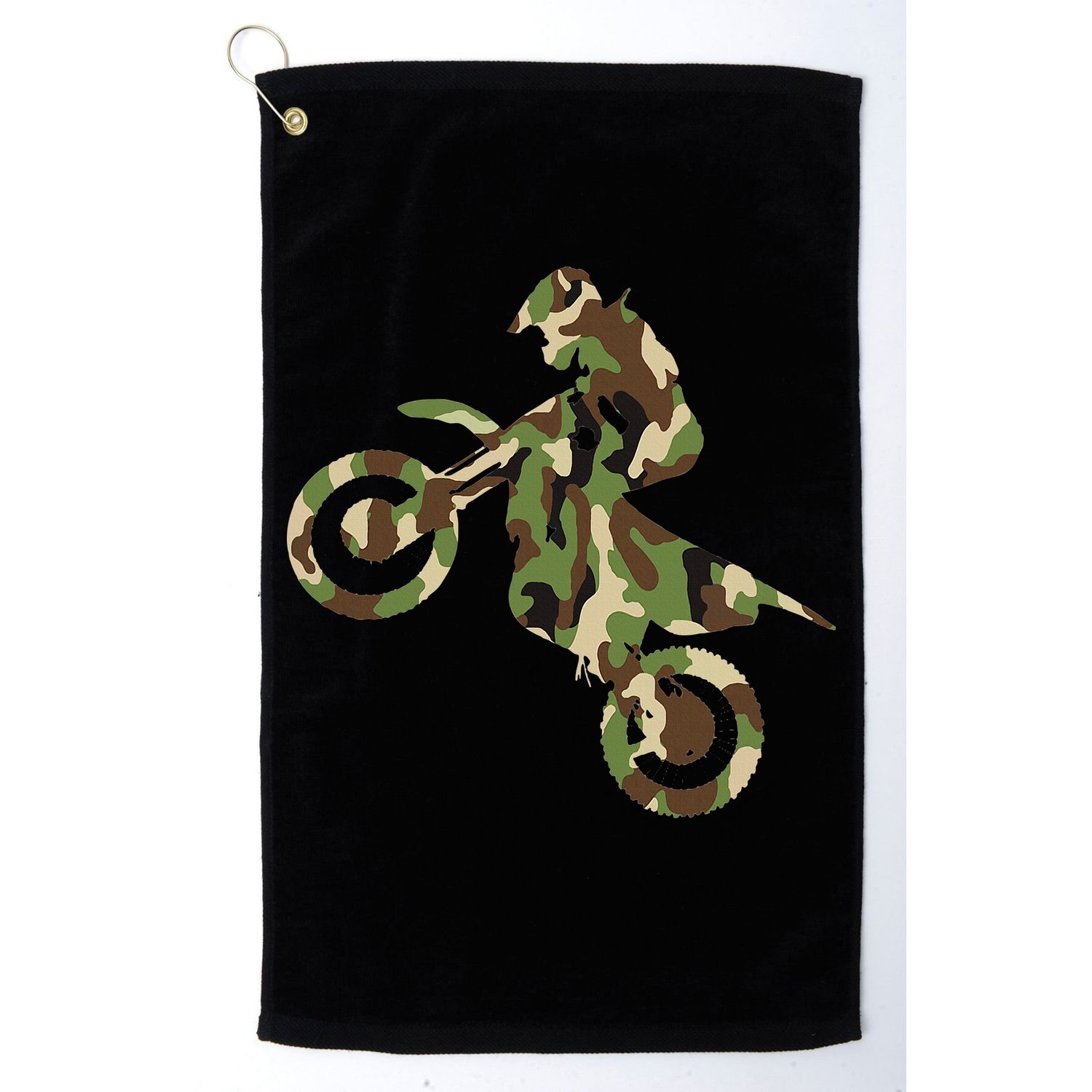 Motocross Dirt Bike Racing Camo Camouflage Golf Towel