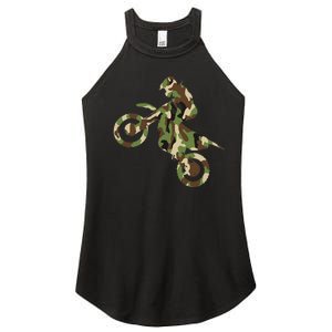 Motocross Dirt Bike Racing Camo Camouflage Women's Perfect Tri Rocker Tank