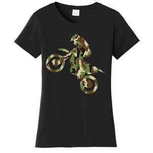 Motocross Dirt Bike Racing Camo Camouflage Women's T-Shirt