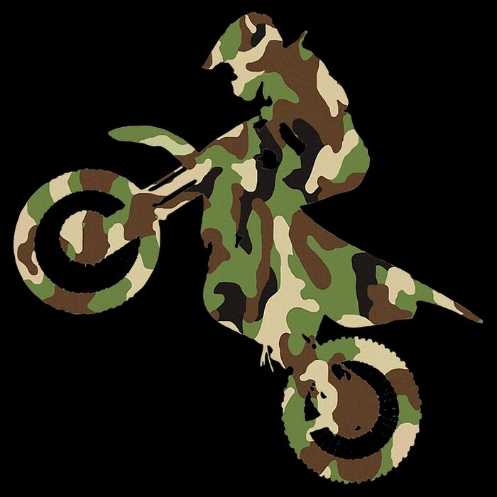 Motocross Dirt Bike Racing Camo Camouflage Zip Tote Bag