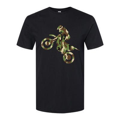 Motocross Dirt Bike Racing Camo Camouflage Softstyle CVC T-Shirt