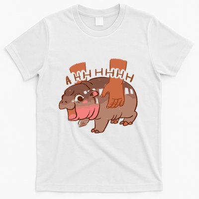 Moo Deng Bouncy Pig In Thai Picture The Cute Baby Hippo T-Shirt