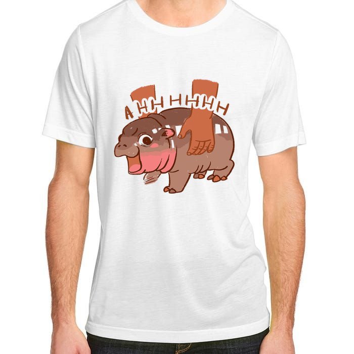 Moo Deng Bouncy Pig In Thai Picture The Cute Baby Hippo Adult ChromaSoft Performance T-Shirt