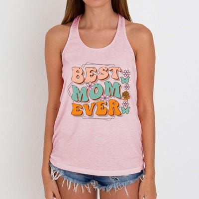 Mothers Day Best Mom Ever From Daughter Son Mom grandma Women's Knotted Racerback Tank