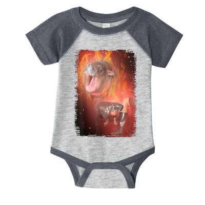 Moo Deng Bouncy Pig The Cute Baby Hippo Gift Infant Baby Jersey Bodysuit