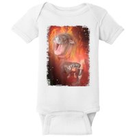 Moo Deng Bouncy Pig The Cute Baby Hippo Gift Baby Bodysuit