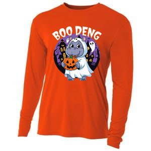 Moo Deng Baby Hippo Boo Deng Long For Halloween Cooling Performance Long Sleeve Crew