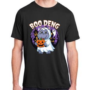 Moo Deng Baby Hippo Boo Deng Long For Halloween Adult ChromaSoft Performance T-Shirt