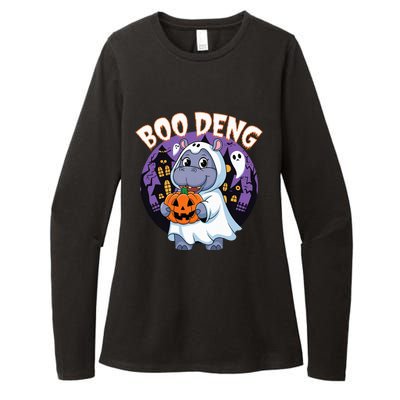 Moo Deng Baby Hippo Boo Deng Long For Halloween Womens CVC Long Sleeve Shirt