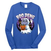 Moo Deng Baby Hippo Boo Deng Long For Halloween Long Sleeve Shirt