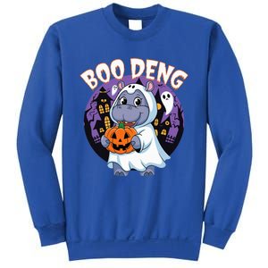 Moo Deng Baby Hippo Boo Deng Long For Halloween Sweatshirt