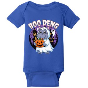 Moo Deng Baby Hippo Boo Deng Long For Halloween Baby Bodysuit