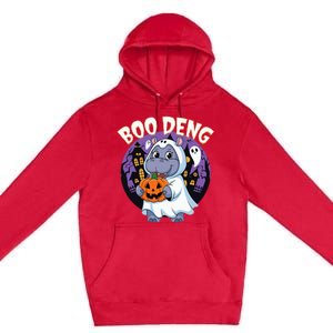 Moo Deng Baby Hippo Boo Deng Long For Halloween Premium Pullover Hoodie