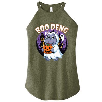 Moo Deng Baby Hippo Boo Deng Long For Halloween Women’s Perfect Tri Rocker Tank