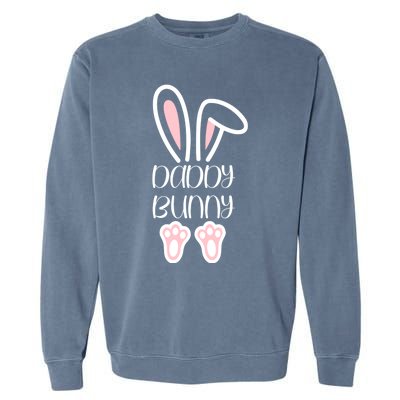 Mama Daddy Bunny Easter Day Dad Pregnant Mom Matching Couple Gift Garment-Dyed Sweatshirt