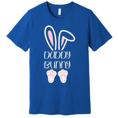 Mama Daddy Bunny Easter Day Dad Pregnant Mom Matching Couple Gift Premium T-Shirt