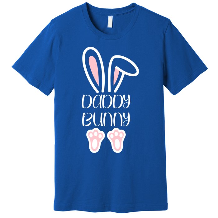 Mama Daddy Bunny Easter Day Dad Pregnant Mom Matching Couple Gift Premium T-Shirt