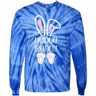 Mama Daddy Bunny Easter Day Dad Pregnant Mom Matching Couple Gift Tie-Dye Long Sleeve Shirt