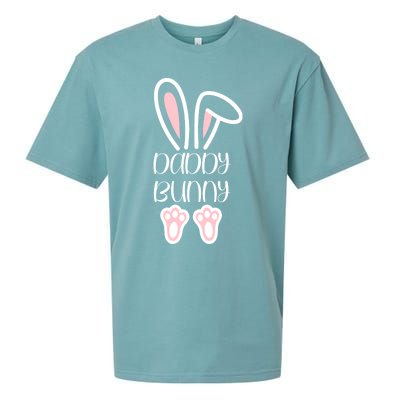 Mama Daddy Bunny Easter Day Dad Pregnant Mom Matching Couple Gift Sueded Cloud Jersey T-Shirt