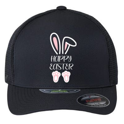 Mama Daddy Bunny Easter Day Dad Pregnant Mom Matching Couple Gift Flexfit Unipanel Trucker Cap