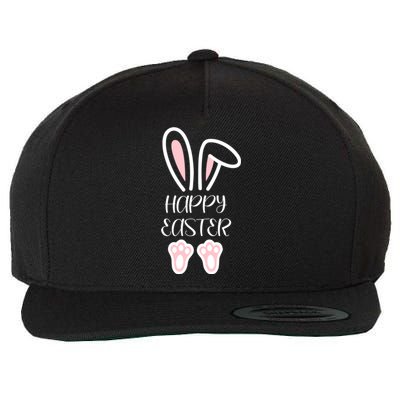 Mama Daddy Bunny Easter Day Dad Pregnant Mom Matching Couple Gift Wool Snapback Cap