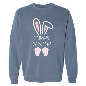 Mama Daddy Bunny Easter Day Dad Pregnant Mom Matching Couple Gift Garment-Dyed Sweatshirt