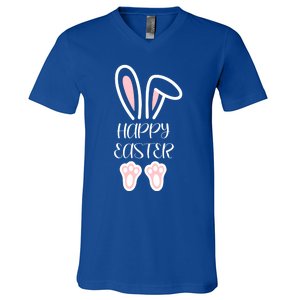 Mama Daddy Bunny Easter Day Dad Pregnant Mom Matching Couple Gift V-Neck T-Shirt