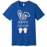 Mama Daddy Bunny Easter Day Dad Pregnant Mom Matching Couple Gift Premium T-Shirt