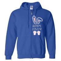 Mama Daddy Bunny Easter Day Dad Pregnant Mom Matching Couple Gift Full Zip Hoodie