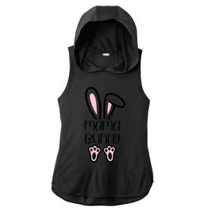 Mama Daddy Bunny Easter Day Dad Pregnant Mom Matching Couple Gift Ladies PosiCharge Tri-Blend Wicking Draft Hoodie Tank