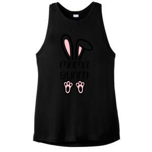 Mama Daddy Bunny Easter Day Dad Pregnant Mom Matching Couple Gift Ladies PosiCharge Tri-Blend Wicking Tank