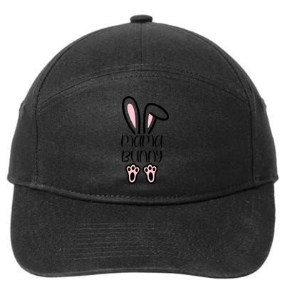 Mama Daddy Bunny Easter Day Dad Pregnant Mom Matching Couple Gift 7-Panel Snapback Hat