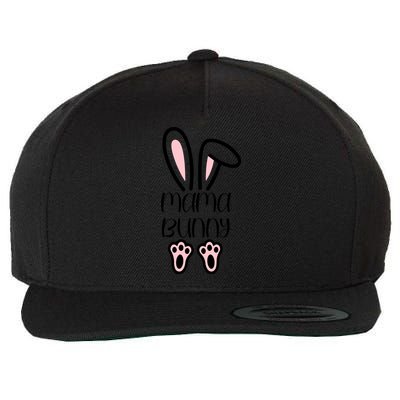 Mama Daddy Bunny Easter Day Dad Pregnant Mom Matching Couple Gift Wool Snapback Cap