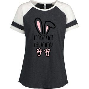 Mama Daddy Bunny Easter Day Dad Pregnant Mom Matching Couple Gift Enza Ladies Jersey Colorblock Tee