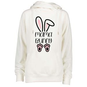 Mama Daddy Bunny Easter Day Dad Pregnant Mom Matching Couple Gift Womens Funnel Neck Pullover Hood