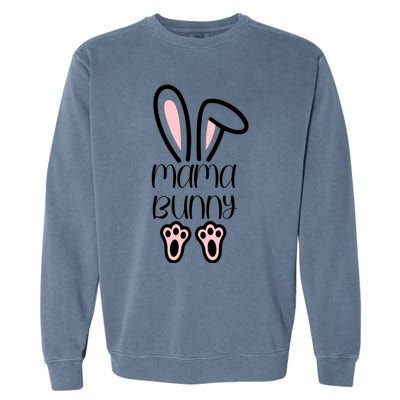 Mama Daddy Bunny Easter Day Dad Pregnant Mom Matching Couple Gift Garment-Dyed Sweatshirt