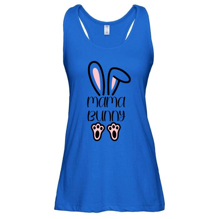 Mama Daddy Bunny Easter Day Dad Pregnant Mom Matching Couple Gift Ladies Essential Flowy Tank