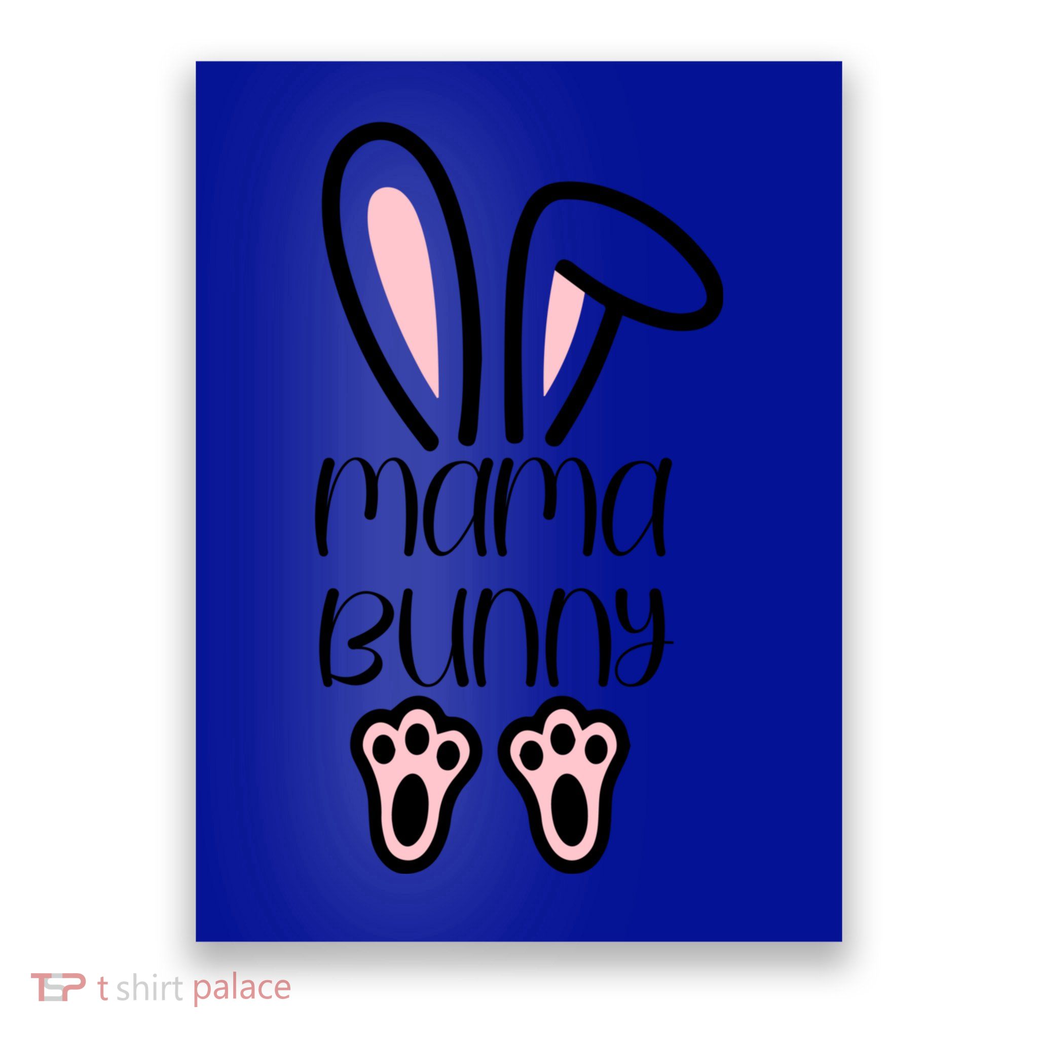 Mama Daddy Bunny Easter Day Dad Pregnant Mom Matching Couple Gift Poster