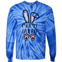 Mama Daddy Bunny Easter Day Dad Pregnant Mom Matching Couple Gift Tie-Dye Long Sleeve Shirt