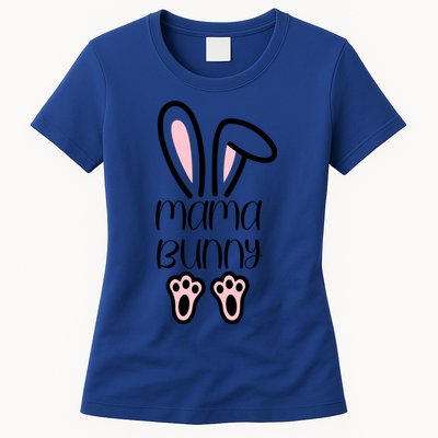 Mama Daddy Bunny Easter Day Dad Pregnant Mom Matching Couple Gift Womens T-Shirt