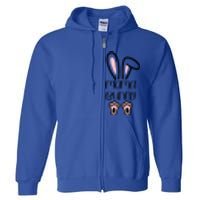 Mama Daddy Bunny Easter Day Dad Pregnant Mom Matching Couple Gift Full Zip Hoodie