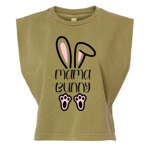 Mama Daddy Bunny Easter Day Dad Pregnant Mom Matching Couple Gift Garment-Dyed Women's Muscle Tee