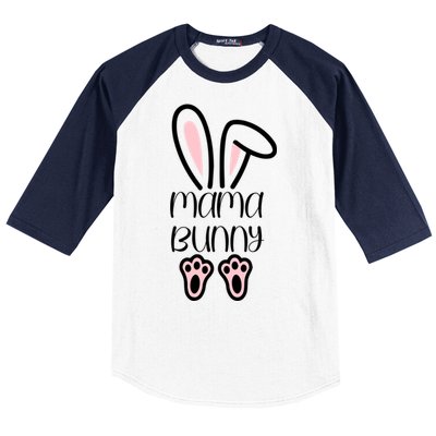 Mama Daddy Bunny Easter Day Dad Pregnant Mom Matching Couple Gift Baseball Sleeve Shirt