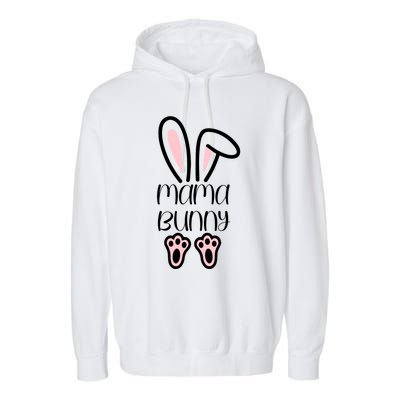 Mama Daddy Bunny Easter Day Dad Pregnant Mom Matching Couple Gift Garment-Dyed Fleece Hoodie