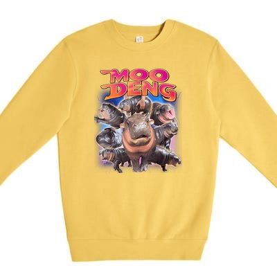 Moo Deng Baby Hippo Premium Crewneck Sweatshirt